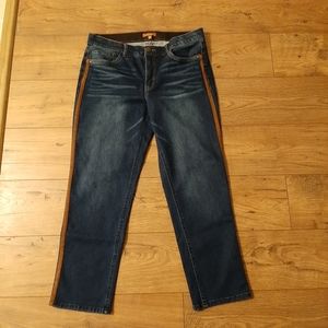 reCreation Jeans Faux Suede Stripe Size 16